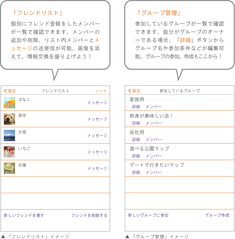 設定画面で出来る事を説明